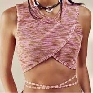 Free people Sleeveless boho Top/tank wrap around style w beach resort vacay vibe